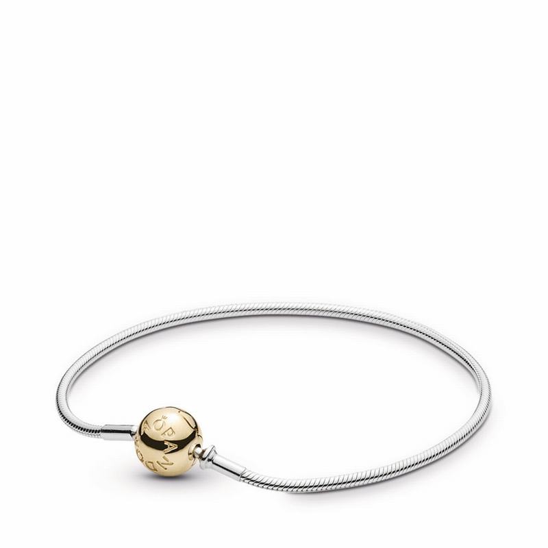 Pandora Australia ESSENCE COLLECTION Bracelet with 14K Gold Clasp - Two Tone | EAWOYG310